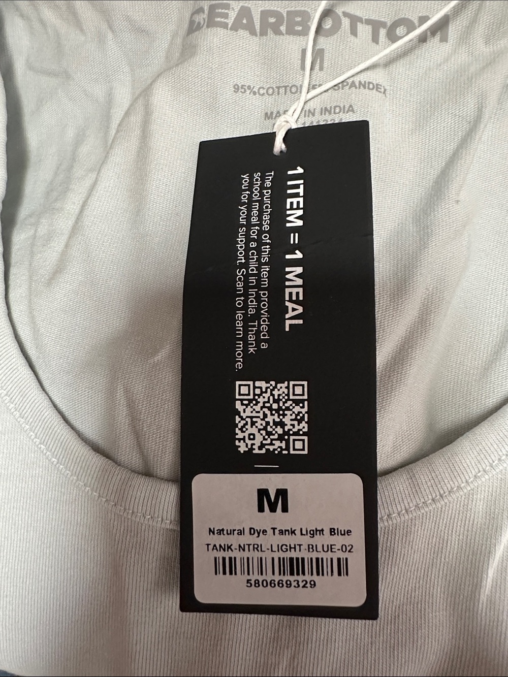 Bearbottom men’s tank top. Size medium. Lightweight, cool green. NWT - Picture 6 of 6